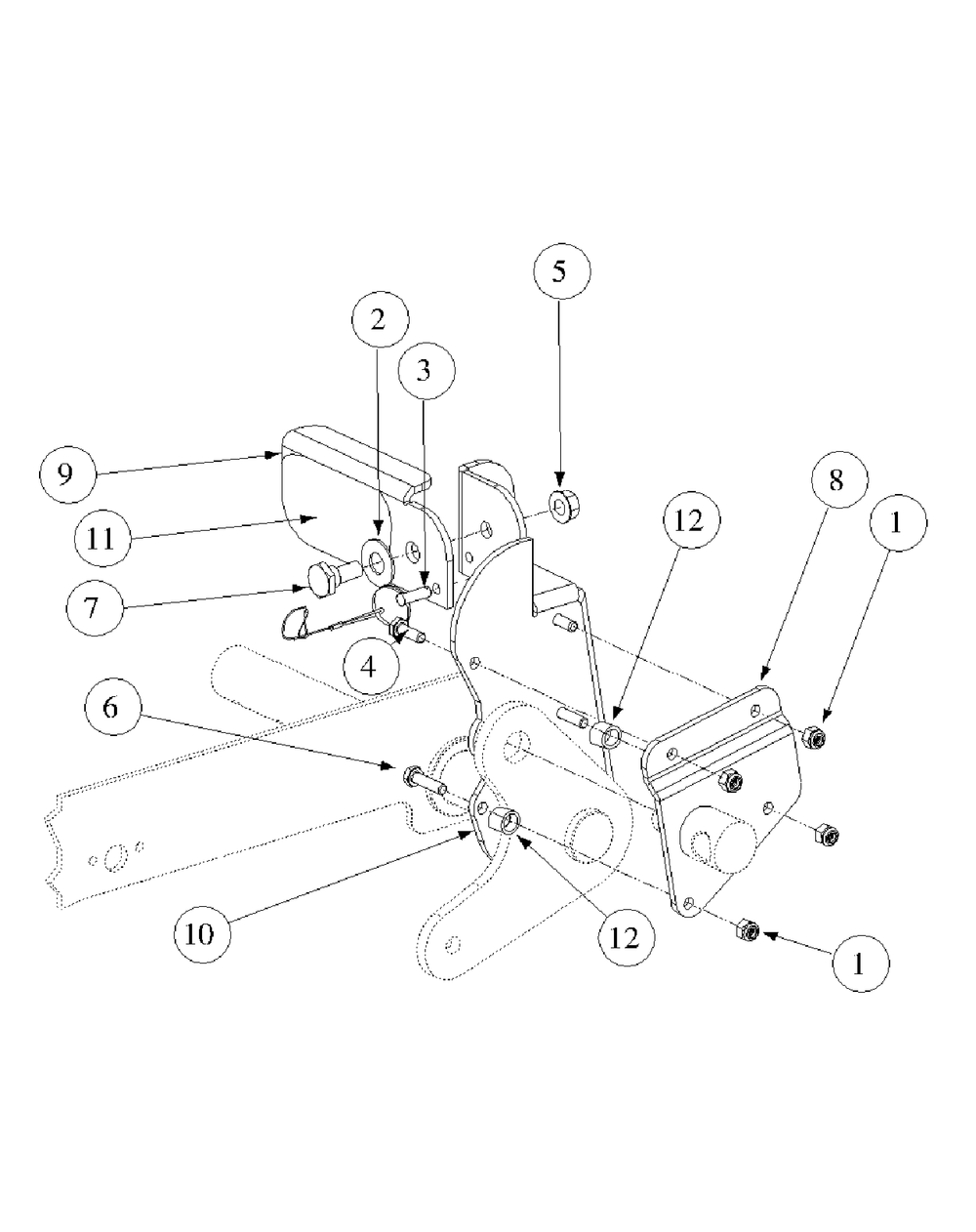 Foot Pedal Deck Lift Assembly Diagram and Parts List for M72-KW LC-53AB5GFZ750-29HP-DFI-OHV-LC Cub Cadet Lawn Tractor